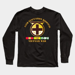 24th Evacuation HIspital - Vietnam War w  V N SVC Long Sleeve T-Shirt